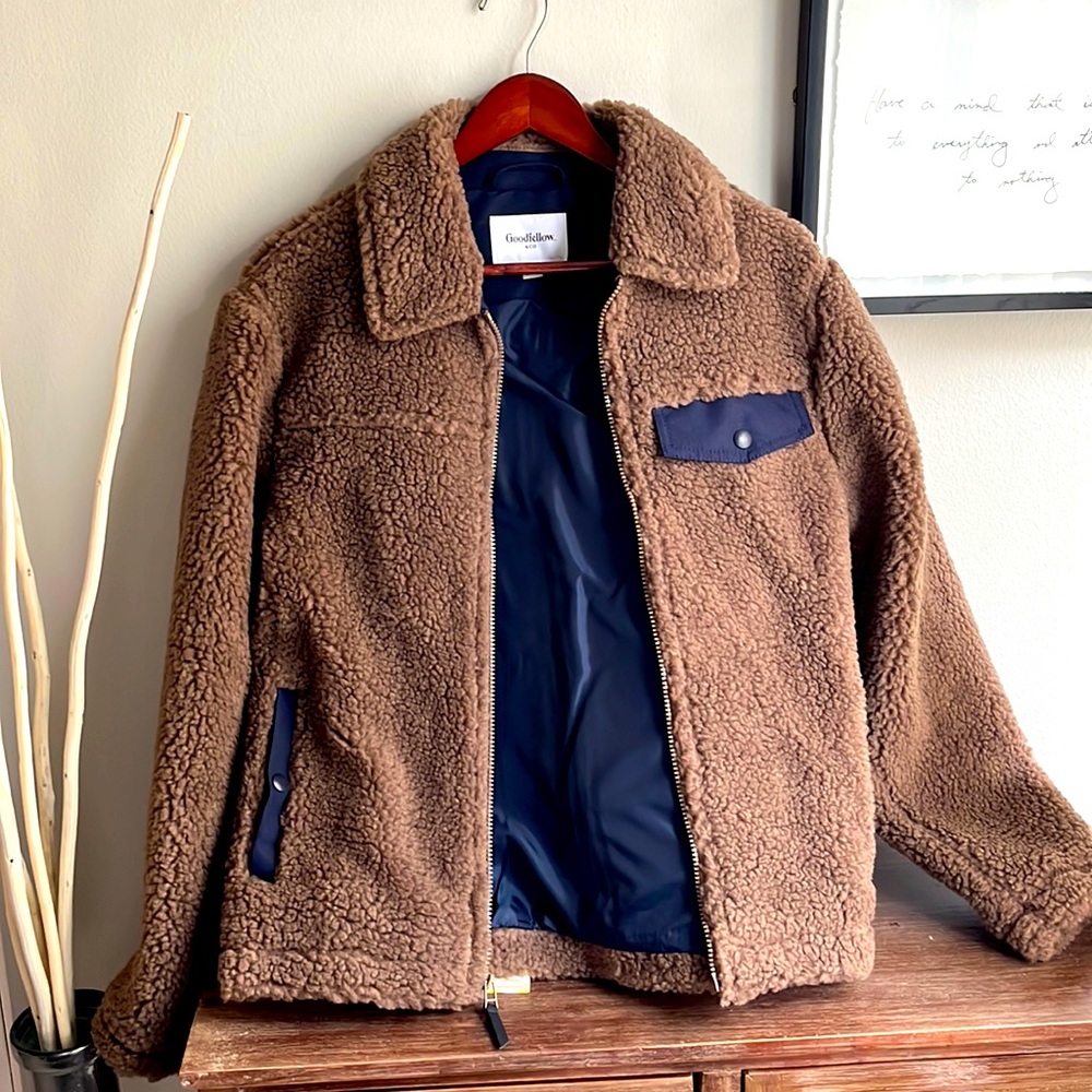 GoodFellow faux fur brown jacket